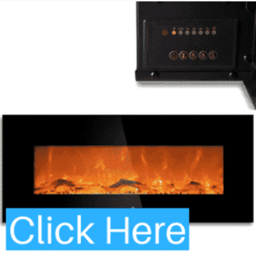 IVATION 50" WALL MOUNTED GLASS ELECTRIC FIREPLACE